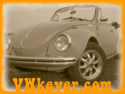 Volkswagen kever 1303 cabriolet sepia foto